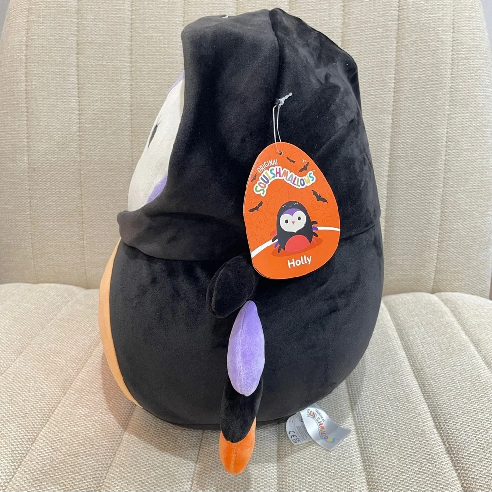 NEW Squishmallows Holly the Owl Halloween‎ Spider Hoodie Plush Black Purple